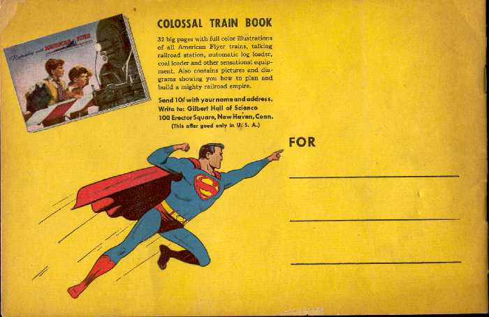 SUPERMAN AT THE GILBERT HALL OF SCIENCE. COPYRIGHT 1948