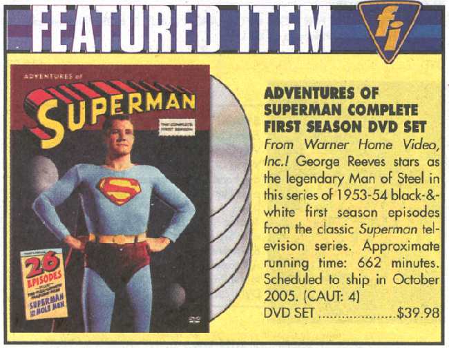 THE ADVENTIRES OF SUPERMAN FIRST SEASON IN DVD