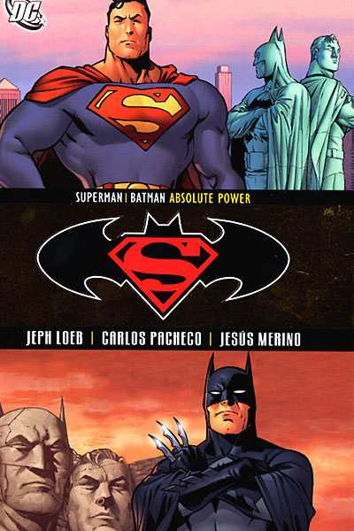 SUPERMAN/BATMAN VOLUME 3 'ABSOLUTE POWER'. Escrito por Jeph Loeb; Arte y portada de Carlos Pacheco y Jesus Merino. Recopila los números 14 a 18 de la colección Superman/Batman en 128 pginas.